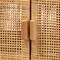 Baxton Studio Vivan Modern Bohemian Natural Brown Rattan and Mahogany Wood 3-Shelf Storage Cabinet 228-13134-ZORO - alternate 3